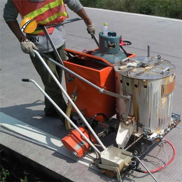 Walk behind striping machine for road striping and pavement 